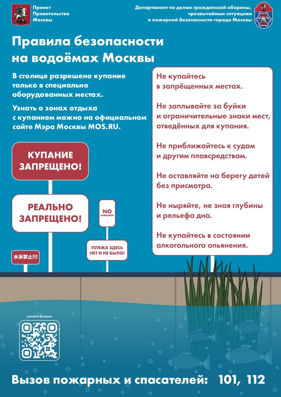 Правила безопасности на водоемах Москвы!, ГБОУ Школа № 1528, Москва